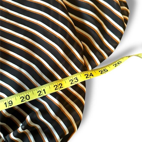 Coldwater Creek Sheer V Neck Wrap Top Stripe Drawstring Blouse 2X - Picture 5 of 9